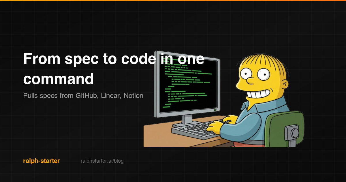 From spec to code in one command
